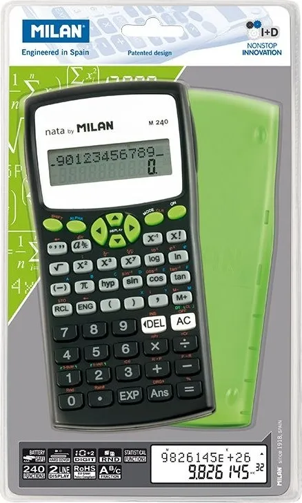 CALCULADORA CIENTIFICA MILAN M240 VERDE