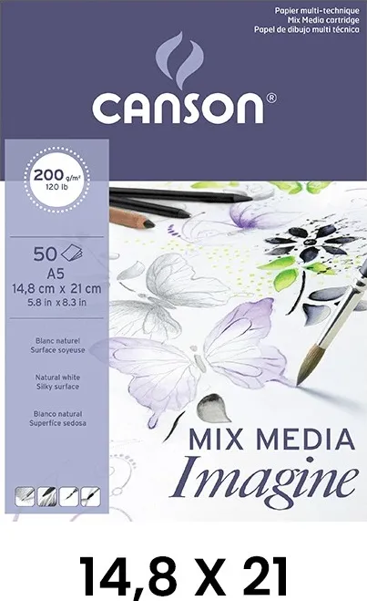 BLOC CANSON IMAGINE ART 50H A5 200G