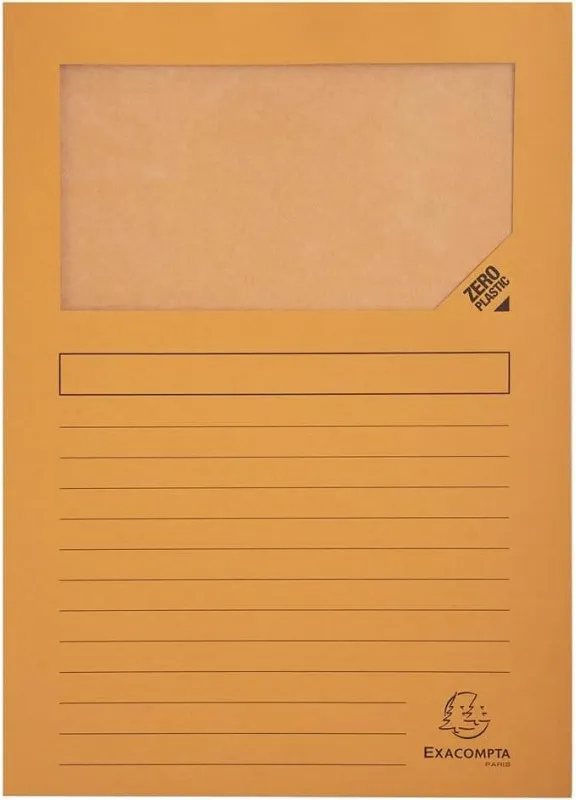 SUBCARPETA EXACOMPTA VENTANA NARANJA