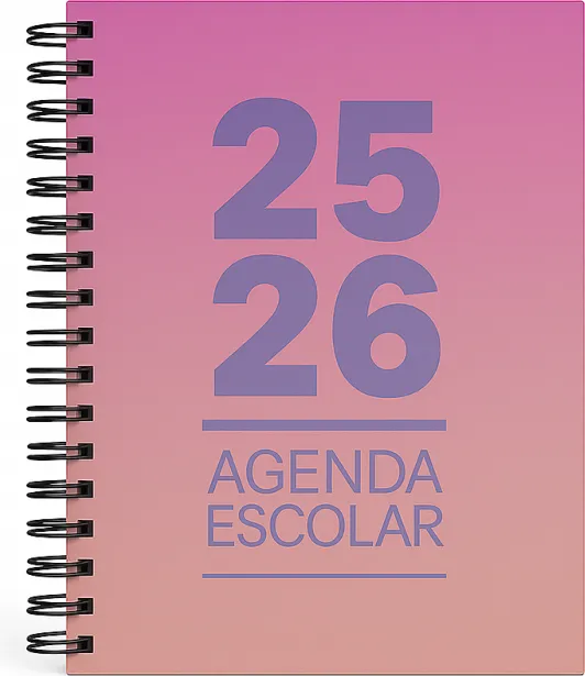 Agenda Escolar Mimbek 25/26 T.polipr. A5 Sv Rosa/Rosa