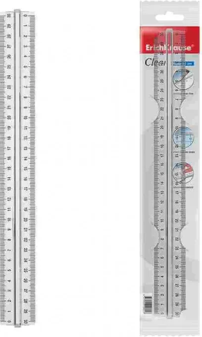 Triple Decímetro Erich Krause 30CM