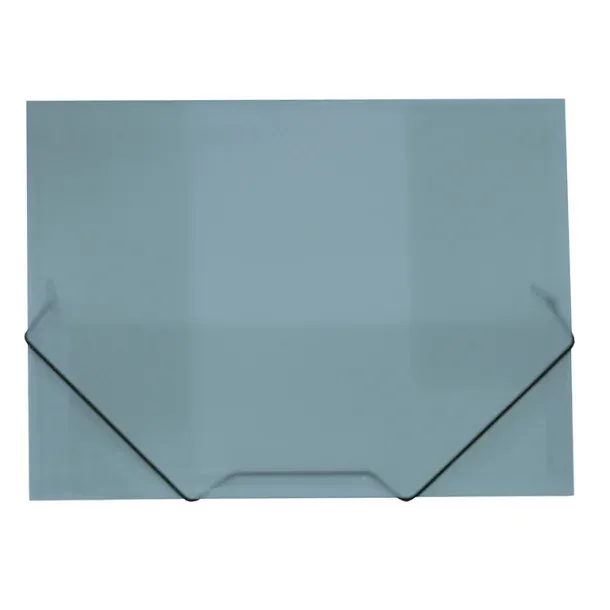 CARPETA POLIPROPILENO A4+ RAYADA SOLAPA AZUL GRISACEA