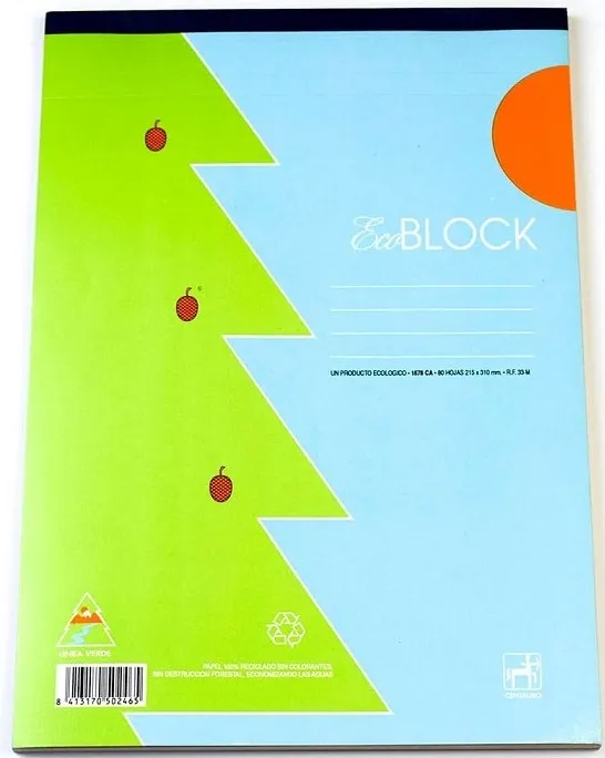 BLOC Fº PERFORADO RECICLADO CUADRO