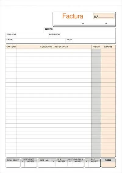 TALONARIO FACTURA A4 TRIPLICADO T-93