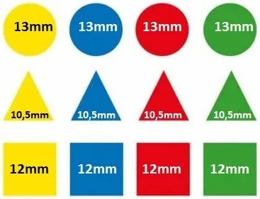 Gomets sobre Figuras Pequeñas Removibles