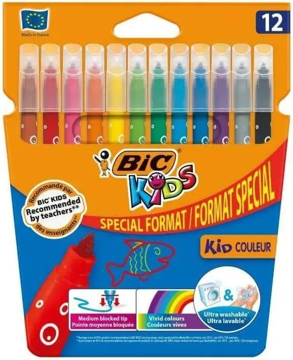 ROTULADOR BIC KIDS 12 COLORES