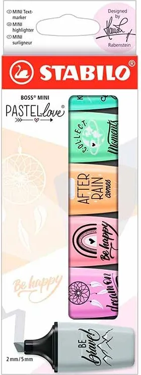 ROTULADOR STABILO BOSS MINI PASTEL LOVE 6COL