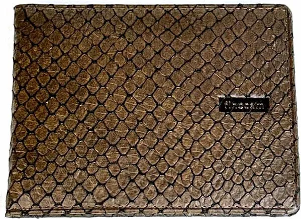 TARJETERO FINOCAM PIEL SNAKE TABACO