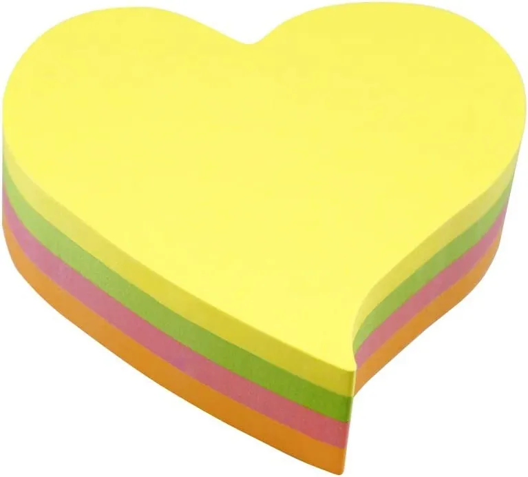 NOTAS ADHESIVAS 70X70 CORAZON