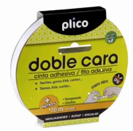 CINTA DOBLE CARA PLICO 20x9 MANUALIDADES