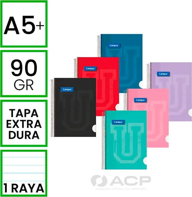 BLOC A5 CAMPUS 80H TAPA FORRADA 90G HORIZONTAL