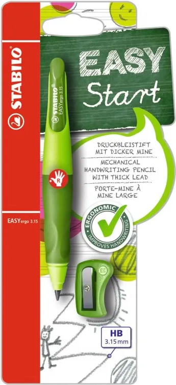 PORTAMINAS STABILO VERDE DIESTROS