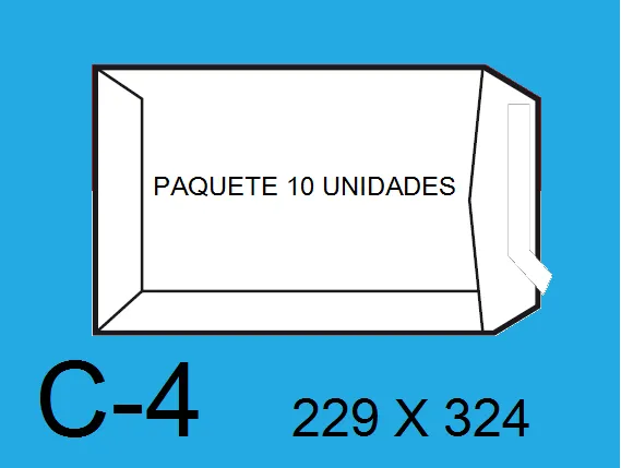 BOLSA ENVIO 229X324 BLANCO 10UN
