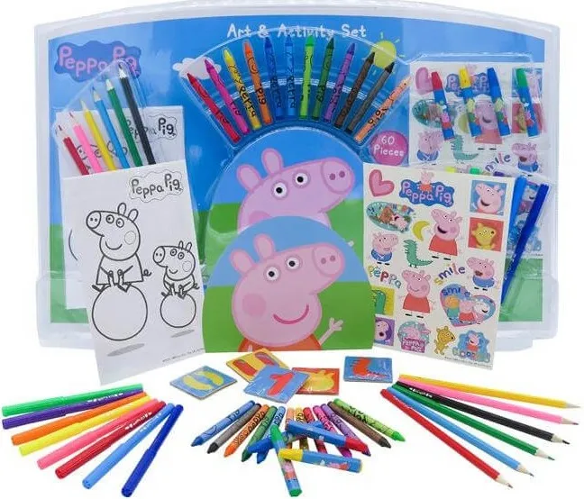 ESTUCHE PINTURAS 60 PIEZAS PEPA PIG