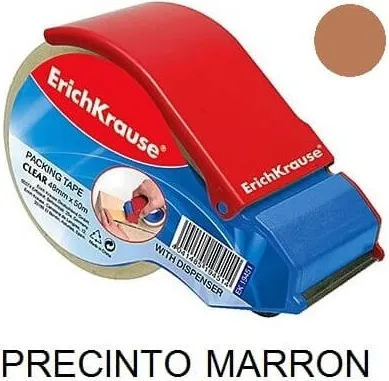 CINTA PRECINTO MARRON  50MT + PORTARROLLO