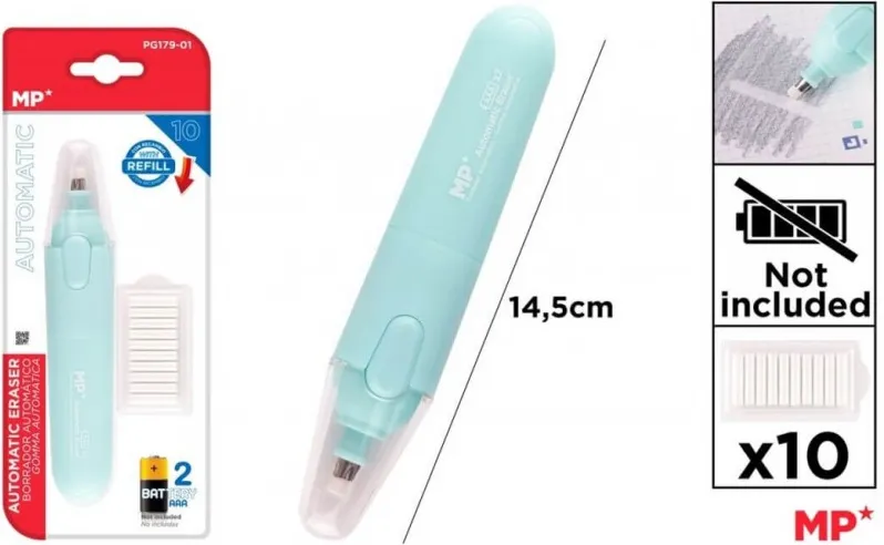 Borrador Eléctrico Verde con Recambios