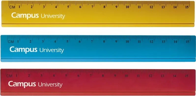 REGLA METALICA CAMPUS 15 CM COLORES
