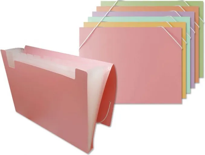 Clasificador A4 Fuelle Pp Pastel