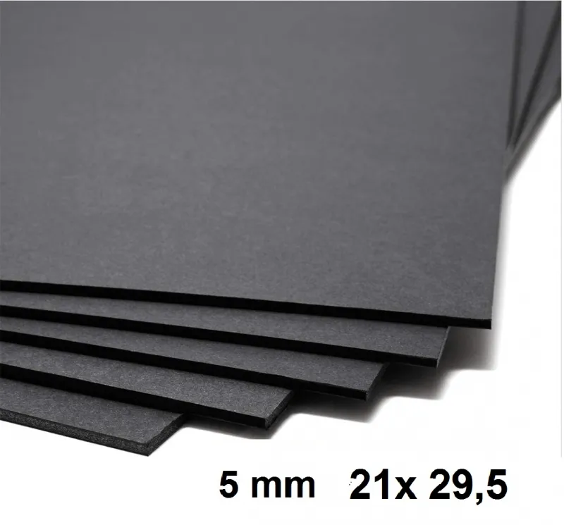 Carton Pluma A4 Negro 5MM 21X29,5CM