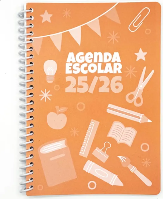 Agenda Escolar  Didex Tapa Plást.naranja A5 Sem.vista 25-26