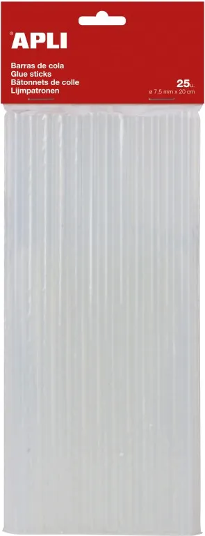 RECAMBIO BARRAS DE COLA TERMOFUSIBLE 7,5MMX20CM 25U.