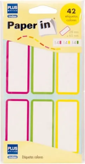 ETIQUETAS MAKRO LIBROS COLOR 28X65mm