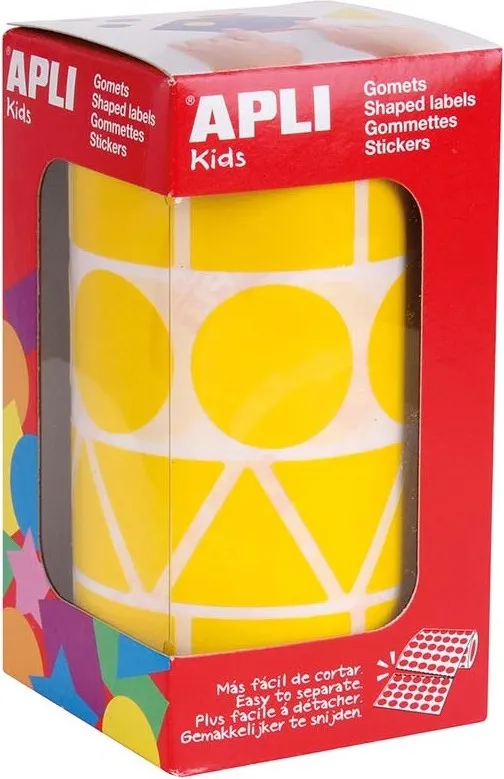 Rollo Gomets Geométricos 27MM Amarillo