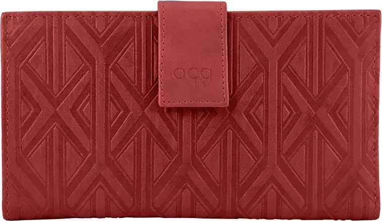 Monedero Piel Minerva 48 Rojo