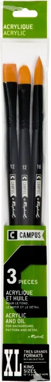 Pinceles Campus Acrílico Blister 3 XL