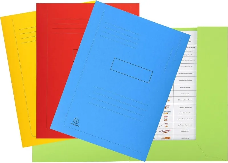 SUBCARPETA EXACOMPTA A4 2 SOLAPAS SURTIDO