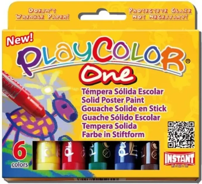 Témpera Sólida Playcolor One 6 colores