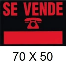 CARTEL SE VENDE  70 X 50