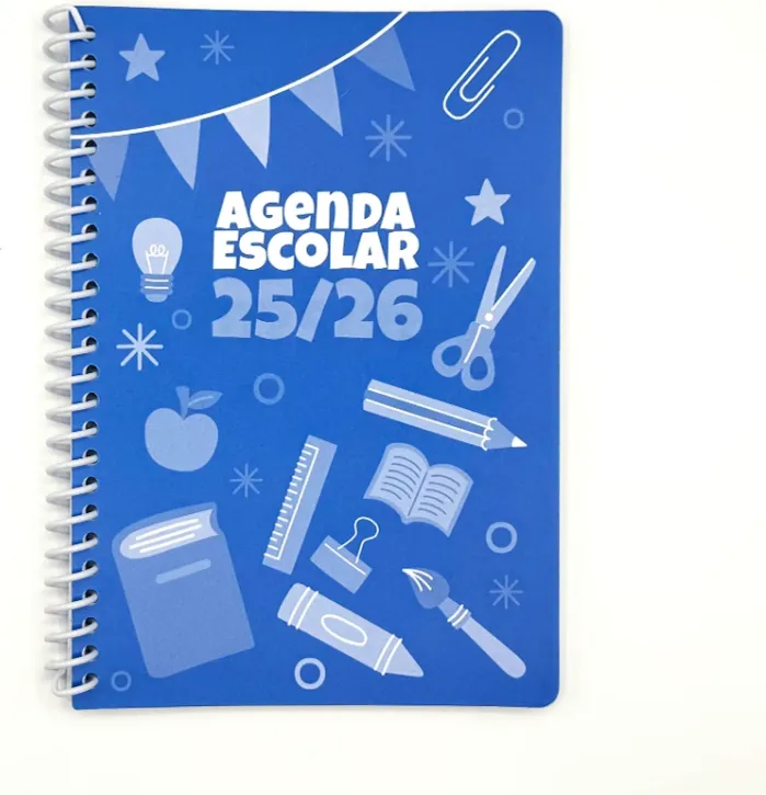Agenda Escolar  Didex Tapa Plást.azul A5 Sem.vista 25-26