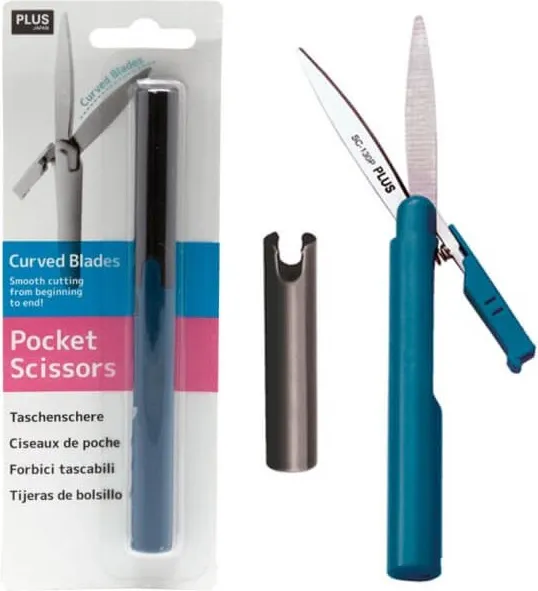 TIJERA PLUS JAPAN BOLSILLO AZUL- NEGRO