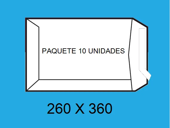 BOLSA ENVIO 260X360 BLANCO 10UN