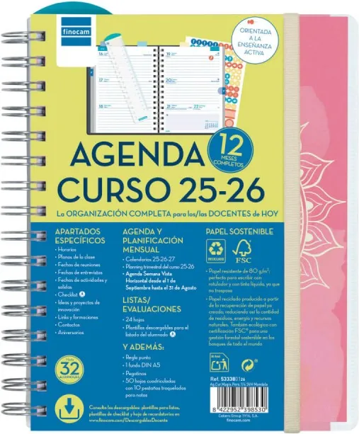 Agenda Finocam Magistral 1/4  Sv Mandala 25-26