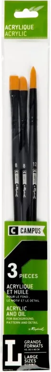 Pinceles Campus Acrílico Blister 3 L