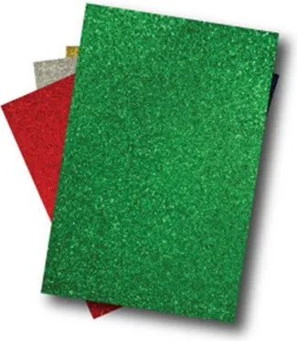 GOMA EVA 40X60 GLITTER VERDE (5 unid)